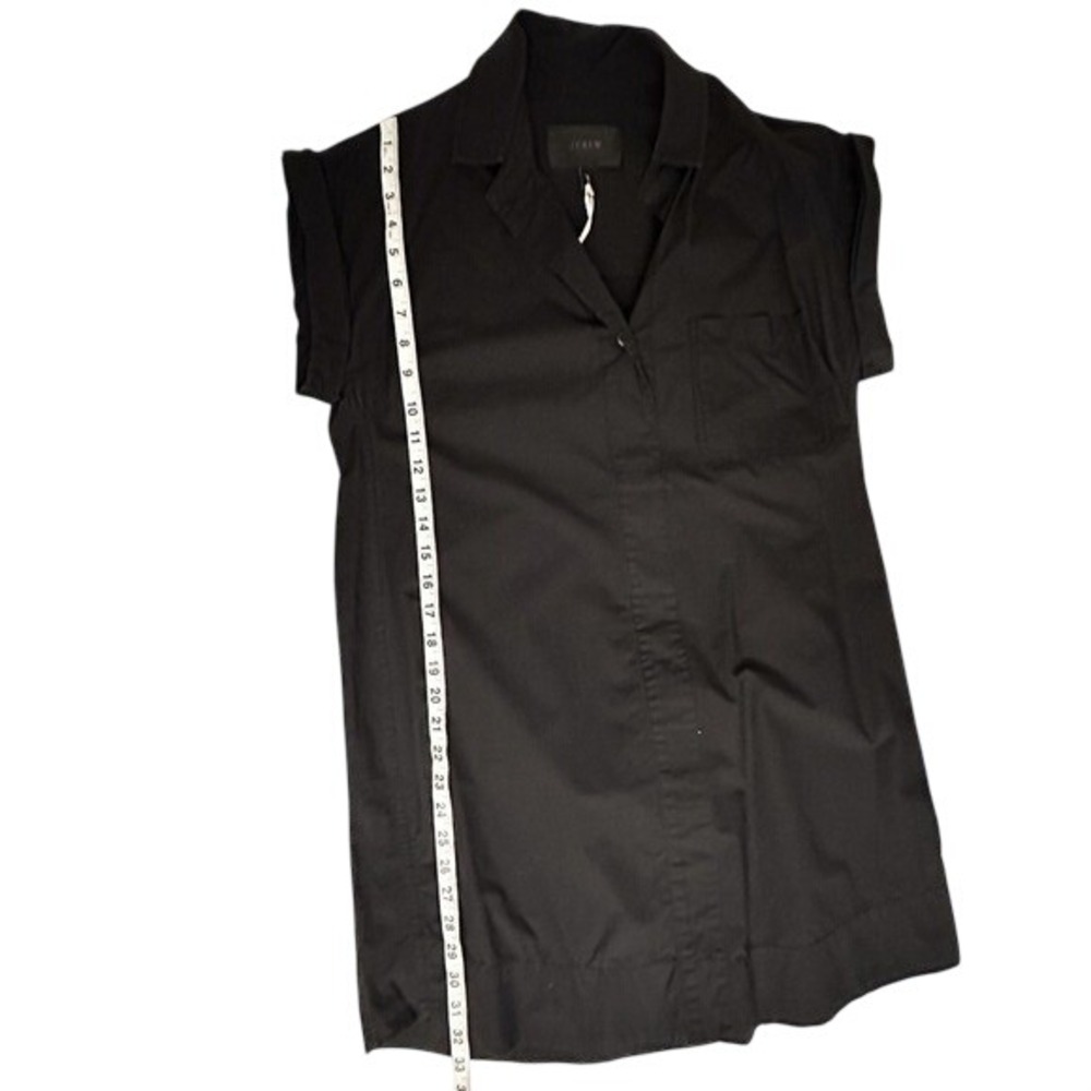 J.Crew Minimal Black Cotton Popover Shirt Dress – Size Small - Picture 4 of 6